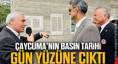 Çaycuma'nın basın tarihi gün yüzüne çıktı
