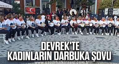 Devrek'te kadınların darbuka şovu