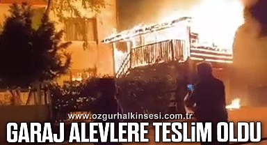 Evin önündeki garaj alevlere teslim oldu