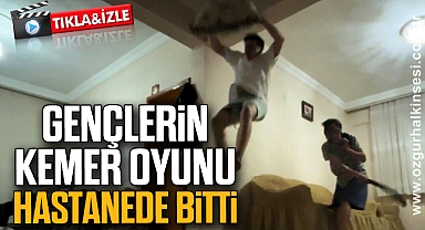 Gençlerin kemer oyunu hastanede bitti