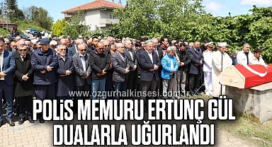 Hacıbektaşoğlu, polis memuru Ertunç Gül'ün cenaze törenine katıldı