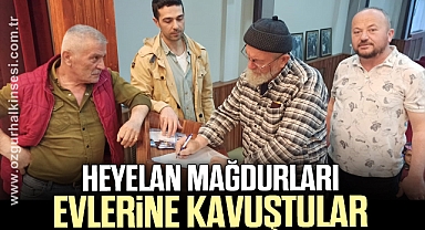 Heyelan mağdurları evlerine kavuştular