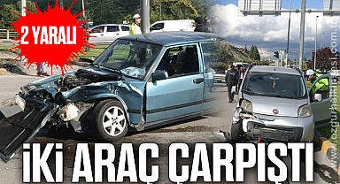 İki araç çarpıştı: 2 yaralı