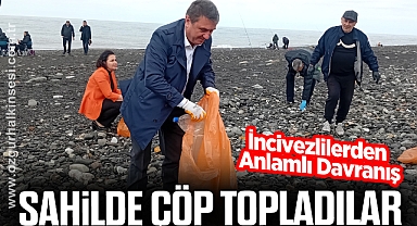 İncivezlilerden Anlamlı Davranış! Sahilde Çöp Topladılar