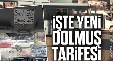 İŞTE YENİ DOLMUŞ TARİFESİ