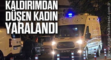Kaldırımdan düşen kadın yaralandı