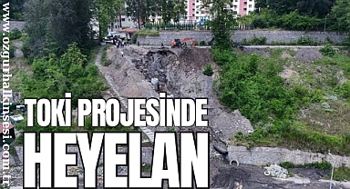 TOKİ projesinde heyelan