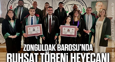 Zonguldak Barosu’nda ruhsat töreni heyecanı