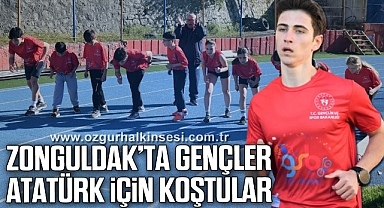 Zonguldak'ta gençler Atatürk için koştular!