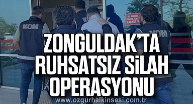 Zonguldak’ta ruhsatsız silah operasyonu
