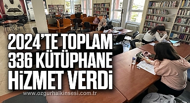 2024’te toplam 336 kütüphane hizmet verdi