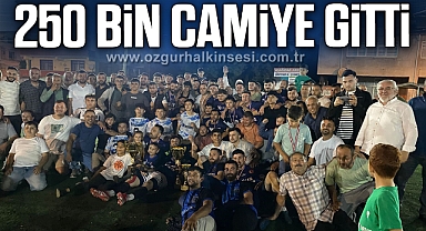 250 bin liralık turnuva gelirini köydeki camiye bağışladılar