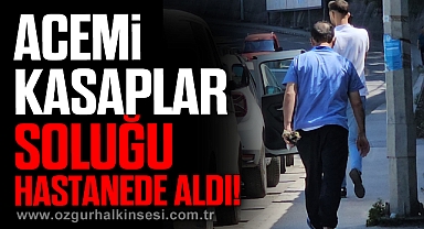 Acemi kasaplar soluğu hastanede aldı