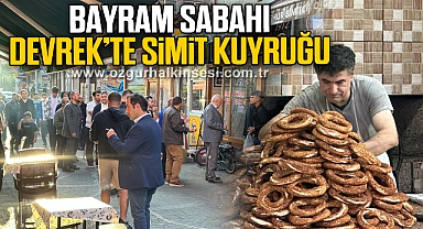 BAYRAM SABAHI DEVREK'TE SİMİT KUYRUĞU