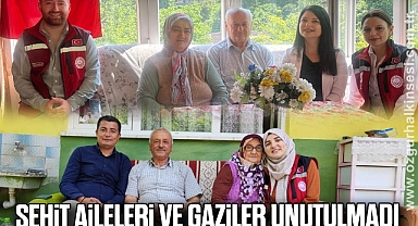 Bayramda şehit aileleri ve gaziler unutulmadı