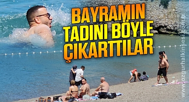 Bayramın tadını denizde çıkardılar