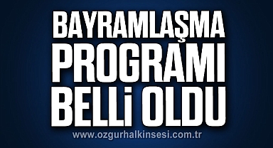 Bayramlaşma programı belli oldu