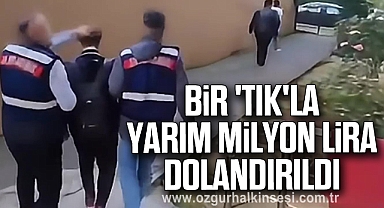 Bir 'tık'la yarım milyon lira dolandırıldı