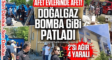 Çaycuma'da doğalgaz patlaması