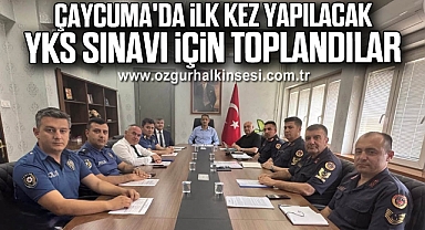 Çaycuma'da ilk kez yapılacak olan YKS sınavı için toplandılar