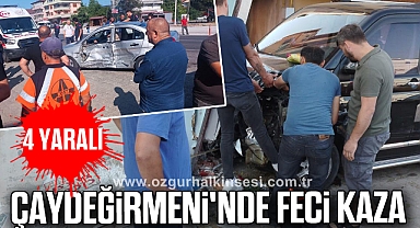 ÇAYDEĞİRMENİ'NDE FECİ KAZA: 4 YARALI