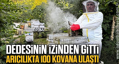 Dedesinin İzinden Gitti, Arıcılıkta 100 Kovana Ulaştı