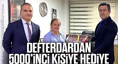 DEFTERDARDAN 5000’İNCİ KİŞİYE HEDİYE