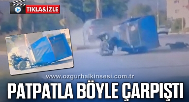DEVREK’TE ARAÇ PATPATLA ÇARPIŞTI