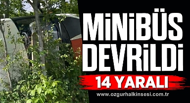 Devrek'te Minübüs Devrildi: 14 Yaralı