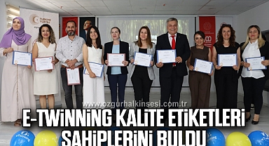 e-Twinning kalite etiketleri sahiplerini buldu