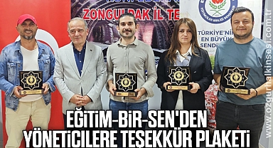 Eğitim-Bir-Sen'den Yöneticilere Teşekkür Plaketi