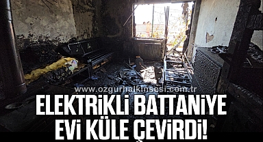 Elektrikli battaniye evi küle çevirdi