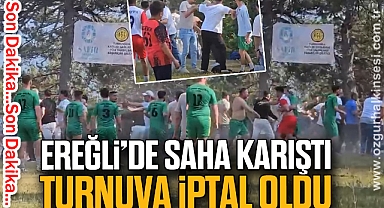 EREĞLİ'DE SAHA KARIŞTI TURNUVA İPTAL OLDU