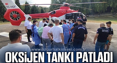 Fabrikada oksijen tankı patladı: 1 ağır yaralı