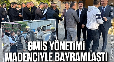 GMİS yönetimi, madenciyle bayramlaştı