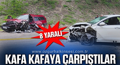 Karabük’te iki otomobil kafa kafaya çarpıştı: 8 yaralı