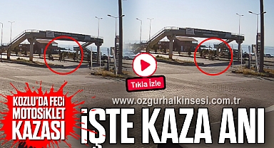 Kozlu'da feci motosiklet kazası: İşte Kaza Anı