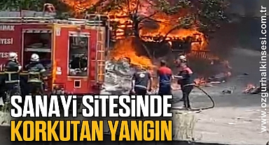 Sanayi sitesinde korkutan yangın