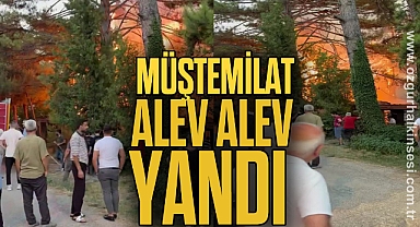Alevlere teslim olan müştemilat kamerada