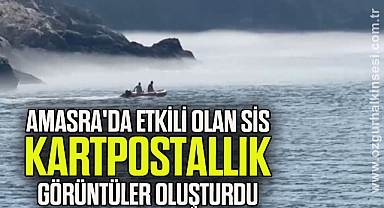Amasra'da etkili olan sis kartpostallık görüntüler oluşturdu
