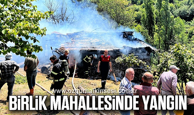 BİRLİK MAHALLESİNDE YANGIN
