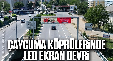 Çaycuma Köprülerinde LED Ekran Devri