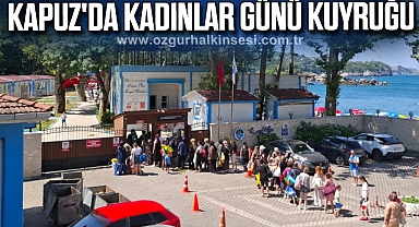 Kapuz'da Kadınlar Günü Kuyruğu