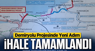 Karasu–Zonguldak Demiryolu Projesinde Yeni Adım