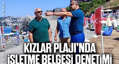 Kızlar Plajı'nda İşletme Belgesi Denetimi