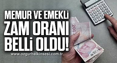 Memur ve emekli zam oranı belli oldu!