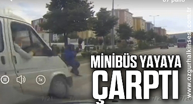 Minibüs yayaya çarptı