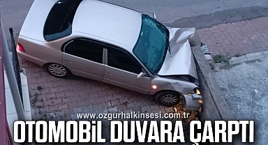 Otomobil Duvara Çarptı