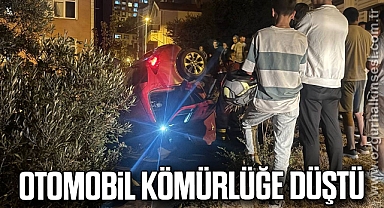 Otomobil kömürlüğe düştü