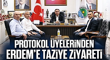 Protokol Üyelerinden Erdem’e Taziye Ziyareti